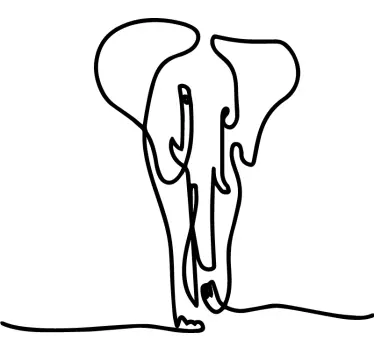 Minimalistinen norsu Eläintarrat - Tenstickers