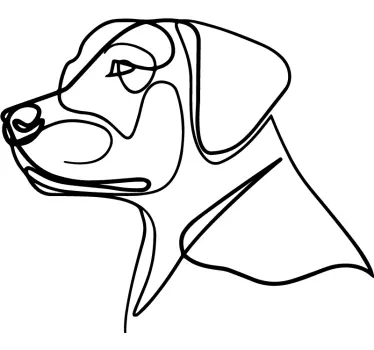 Minimalistinen labradorinnoutaja Koiratarra - Tenstickers