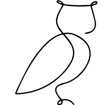 Minimalistinen pöllö Lintutarrat - Tenstickers