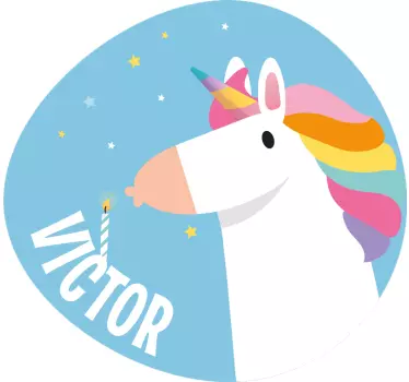 Seinätarra lastenhuone syntymäpäiväyksisarviselle - Tenstickers