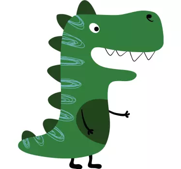 Dinosaurus vihreä piirretty Dinosaurustarra - Tenstickers