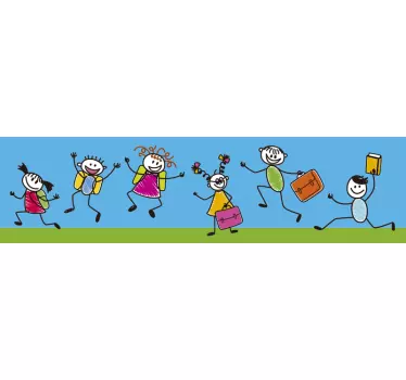 Lapset hauskaa seinä tarra - Tenstickers