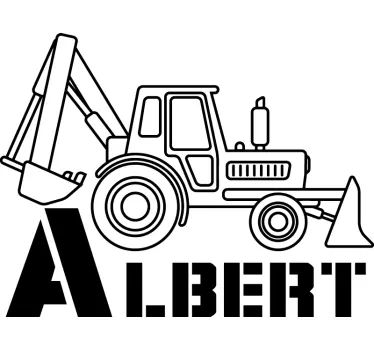 Iso alkutraktori lastenhuoneen seinätarrat - Tenstickers