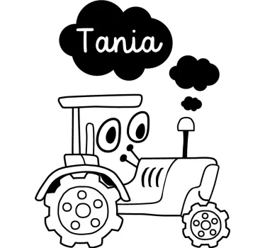 Söpö traktori seinätarra lastenhuoneeseen - Tenstickers