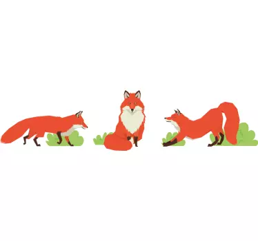 Kolmen ketun sarja Villieläintarrat - Tenstickers