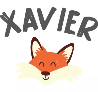 Ketun kasvot nimellä kuvitus seinätarra - Tenstickers