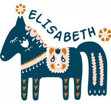 Seinätarra lastenhuone hevosaiheinen taide - Tenstickers