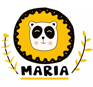 Muokattava panda-taide seinätarra lastenhuone - Tenstickers