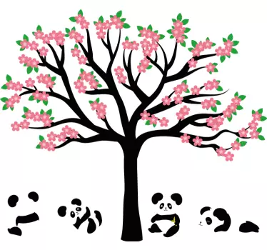 Pandoja puussa maatilan eläintarra - Tenstickers
