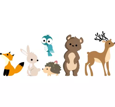 Vauvan eläinten suunnittelu seinätarra lastenhuone - Tenstickers
