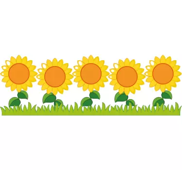 Kirkas aurinkokukka reunatarrat - Tenstickers