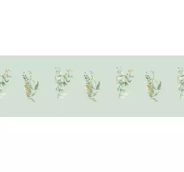 Kukkalehtikoristereunus tarra - Tenstickers
