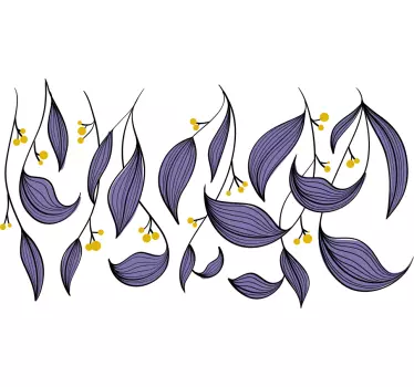 Purppuranlehtikuvio kasvitarra - Tenstickers