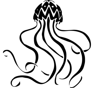 Meduusa sinisellä sailoritarrat - Tenstickers