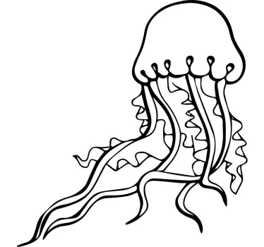 Elegant meduusatarran ääriviiva - Tenstickers