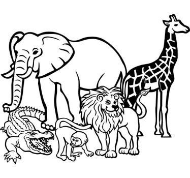 Safarieläinyhtye villieläintarra - Tenstickers