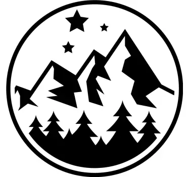 Vuoristoinen metsämaisema luontoaiheinen seinätarra - Tenstickers