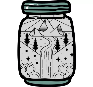 Vuoristomaisema seinätarra - Tenstickers