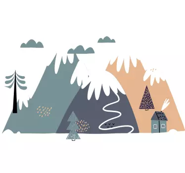 Piirsi siluetti vuori luontotarra - Tenstickers