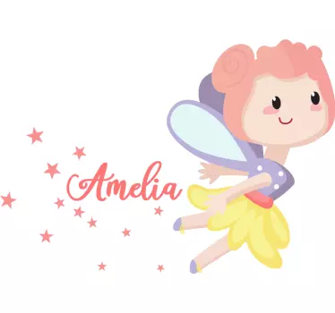 Söpö lentävä prinsessa lastenhuoneen seinätarrat - Tenstickers