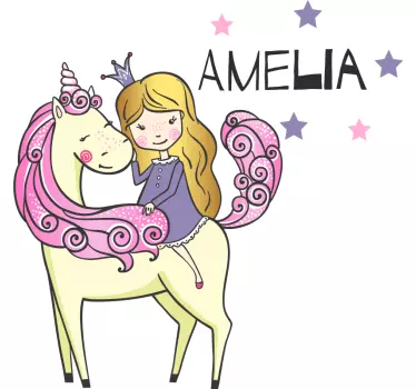 Prinsessa hevosella lastenhuoneen seinätarrat - Tenstickers