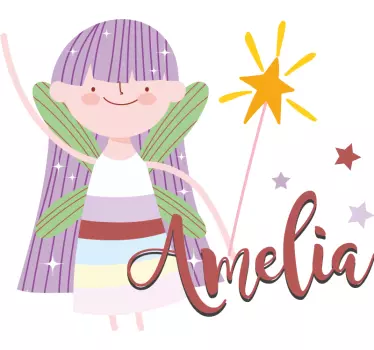 Seinätarra lastenhuone keijuhahmoilla - Tenstickers
