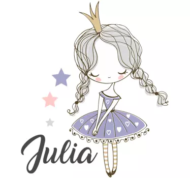 Pienelle prinsessalle seinätarra lastenhuone - Tenstickers