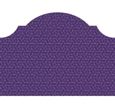 Pääty violetti geometrinen sänkypäätytarra - Tenstickers