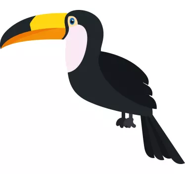 Värikäs tukaani sarjakuva tarra lemmikki - Tenstickers