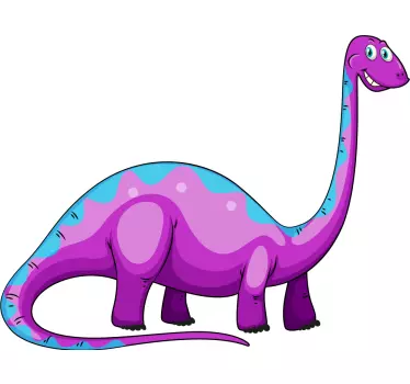 Onnellinen sininen ja violetti dinosaurus Ovitarrat - Tenstickers
