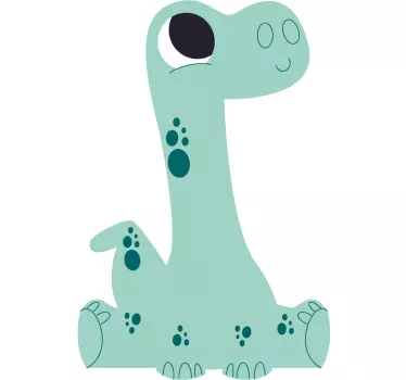 Hauska alkuperäinen istuva dinosaurus seinätarra lastenhuone - Tenstickers