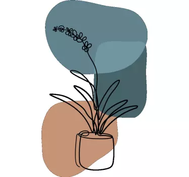 Abstrakti kukka-asetelma kasvitarra - Tenstickers