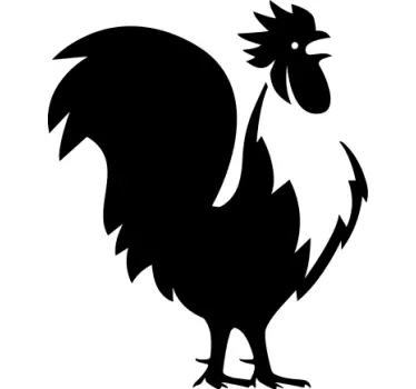 Maatilan eläintarra kukon siluettisuunnittelu - Tenstickers