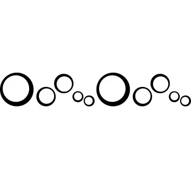 Pyöreä kuviointi koristereunus tarra - Tenstickers