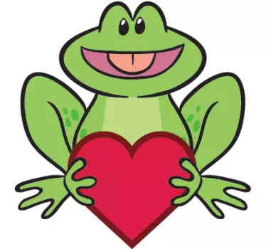 Rakastava sammakko seinä tarra - Tenstickers