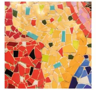 Värikäs realistinen mosaiikki koristereunus tarra - Tenstickers