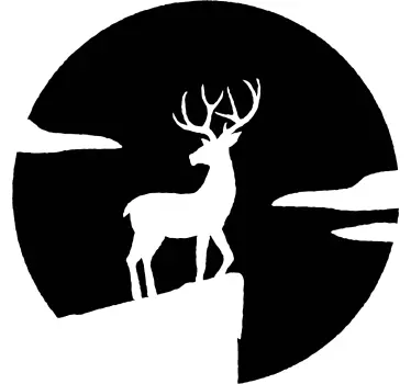 Majesteettinen hirven siluetti villieläintarra - Tenstickers