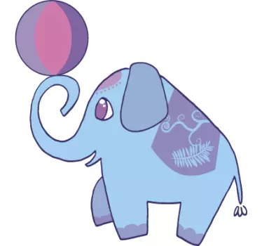 Lasten sirkus-norsu seinä tarra - Tenstickers