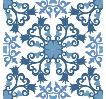 Elegantti kukkakonsepti koristereunus tarra - Tenstickers