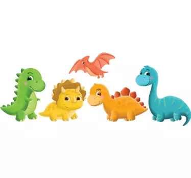 Minimalistisia dinosauruksia dinosaurustarra - Tenstickers