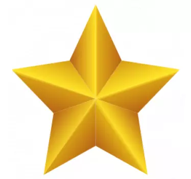 Kultainen tähti laatta Kaakelitarrat - Tenstickers