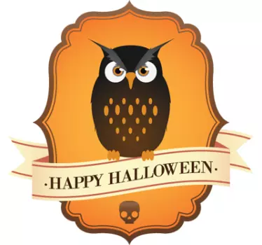 Halloween sisustustarra pöllö - Tenstickers