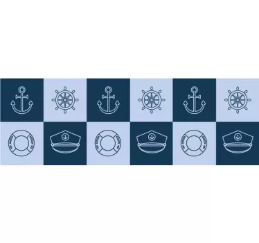 Meren symbolit laatat koristereunus seinätarra - Tenstickers