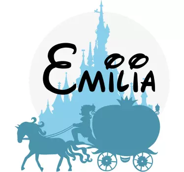 Sininen satu nimeltä kuvitus seinätarra - Tenstickers