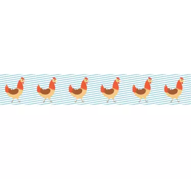 Raidalliset kanat koristereunus tarra - Tenstickers