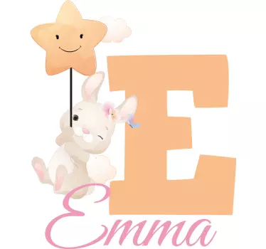 Söpöjä eläimiä pupu nimeltä seinätarra lastenhuone - Tenstickers