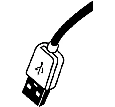 Usb-kaapelin seinätarra - Tenstickers