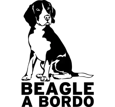 Vinilo decorativo beagle ja bordo kissatarra ja koiratarra - Tenstickers