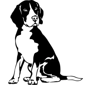 Beagle-koiran seinä tarra - Tenstickers