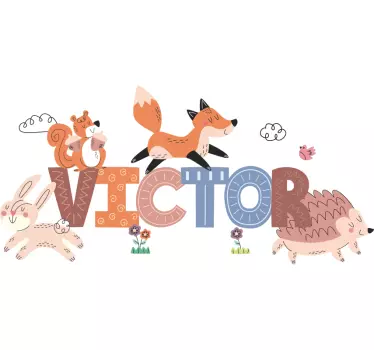 Metsän poikaset eläimet eläinsenätarrat - Tenstickers